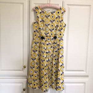 Chamomile flower print summer dress